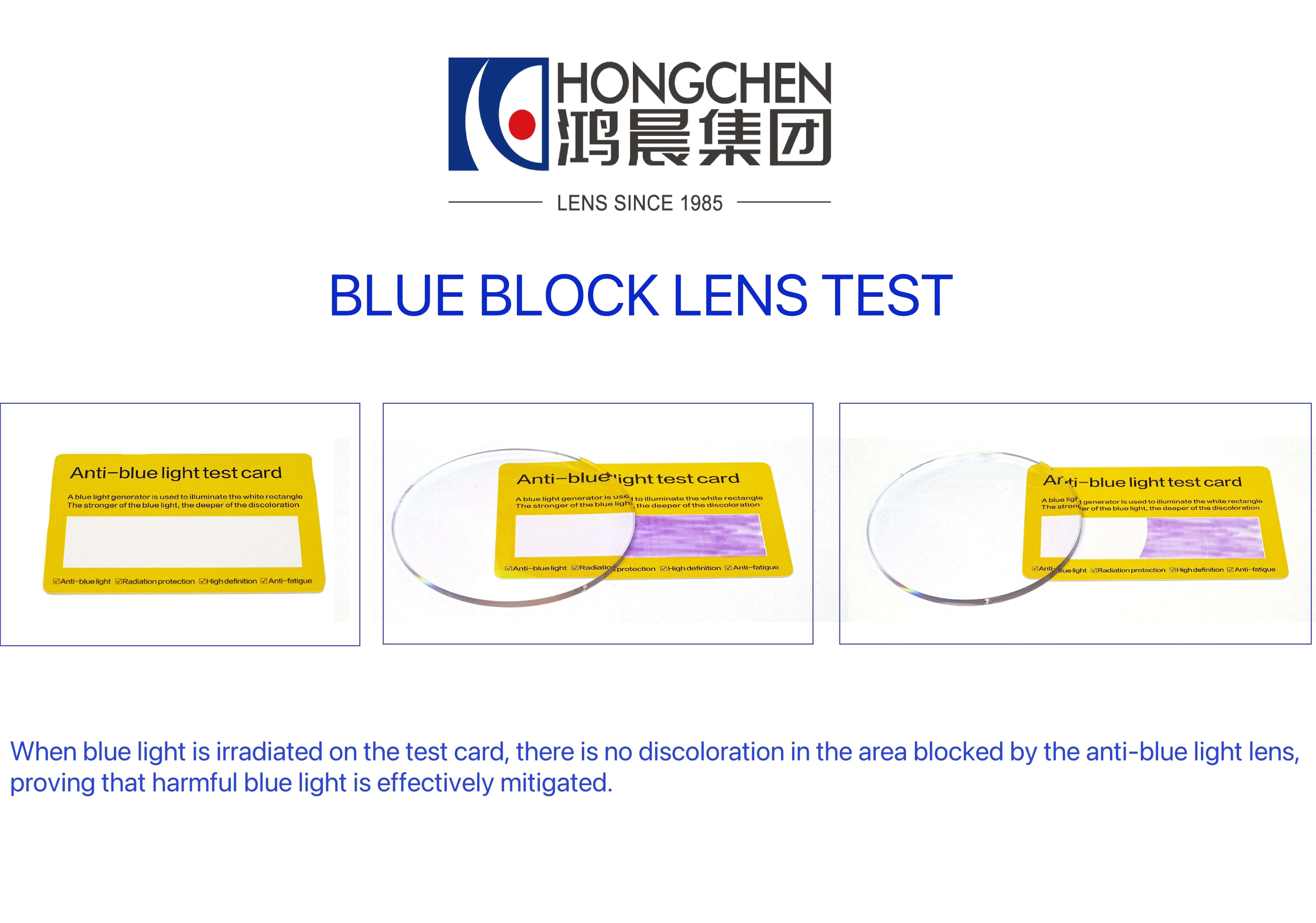 HONGCHEN RX Lab Service 1.56Index Prescriptions Freeform Green Coating Blue cut Progressive Optical Lens
