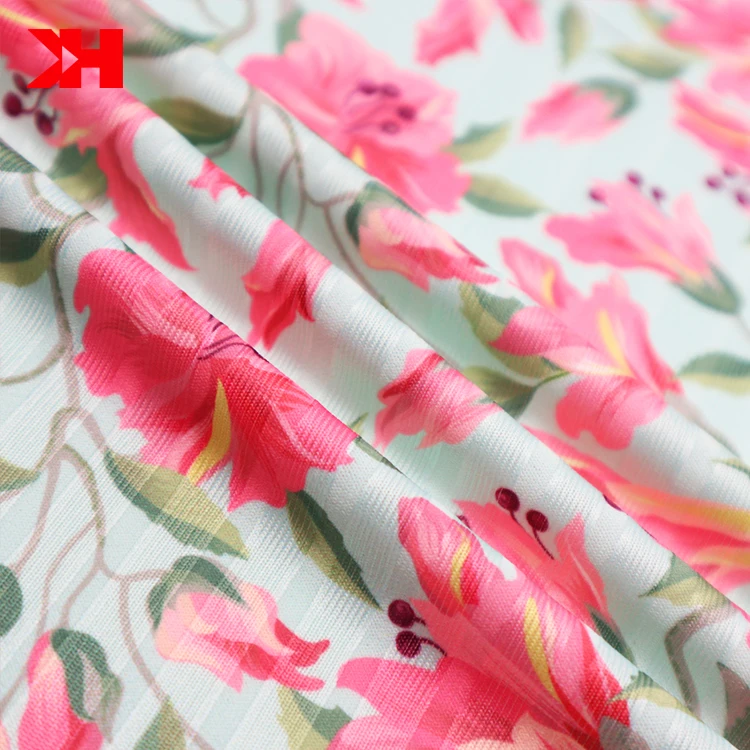 Kahn Professional digital print custom 97 polyester 3 spandex material fabric