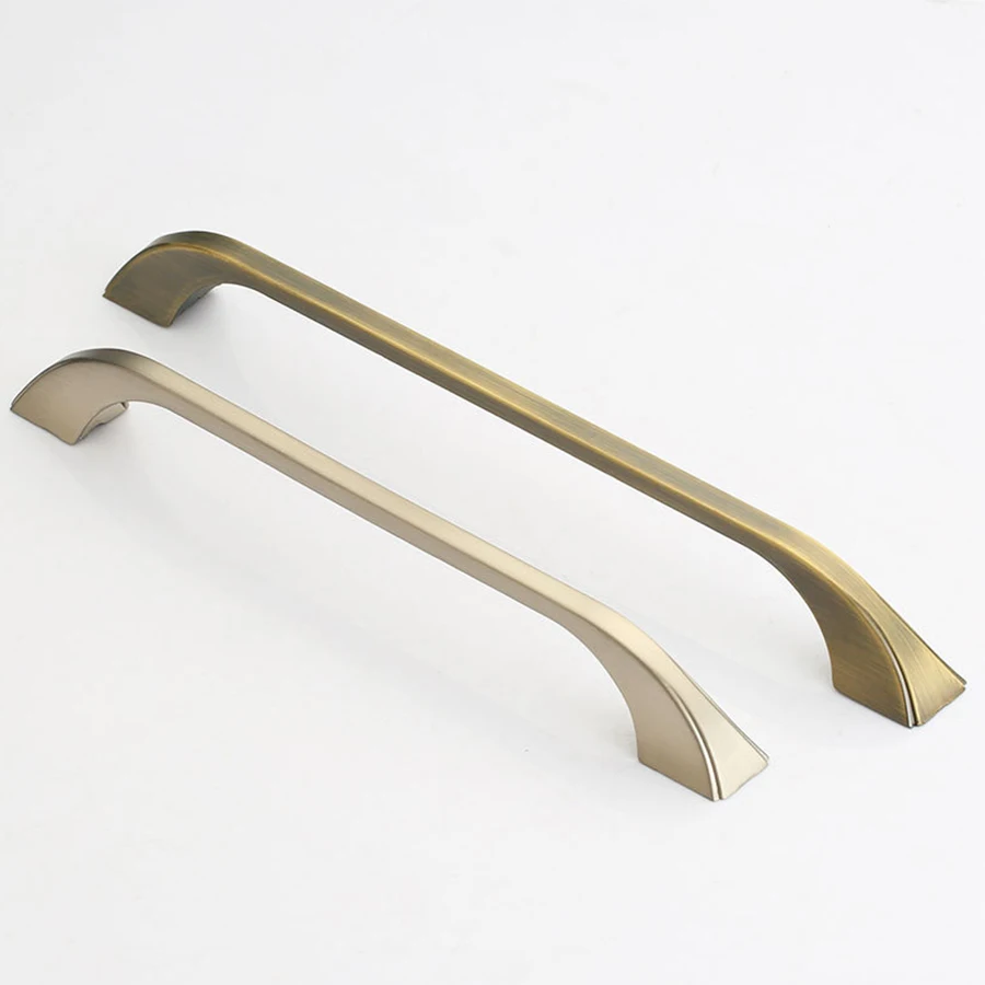 Chrome Plated brushed Nickel Wire Drawing Cabinets Handle Drawer Kitchen Pull Handles