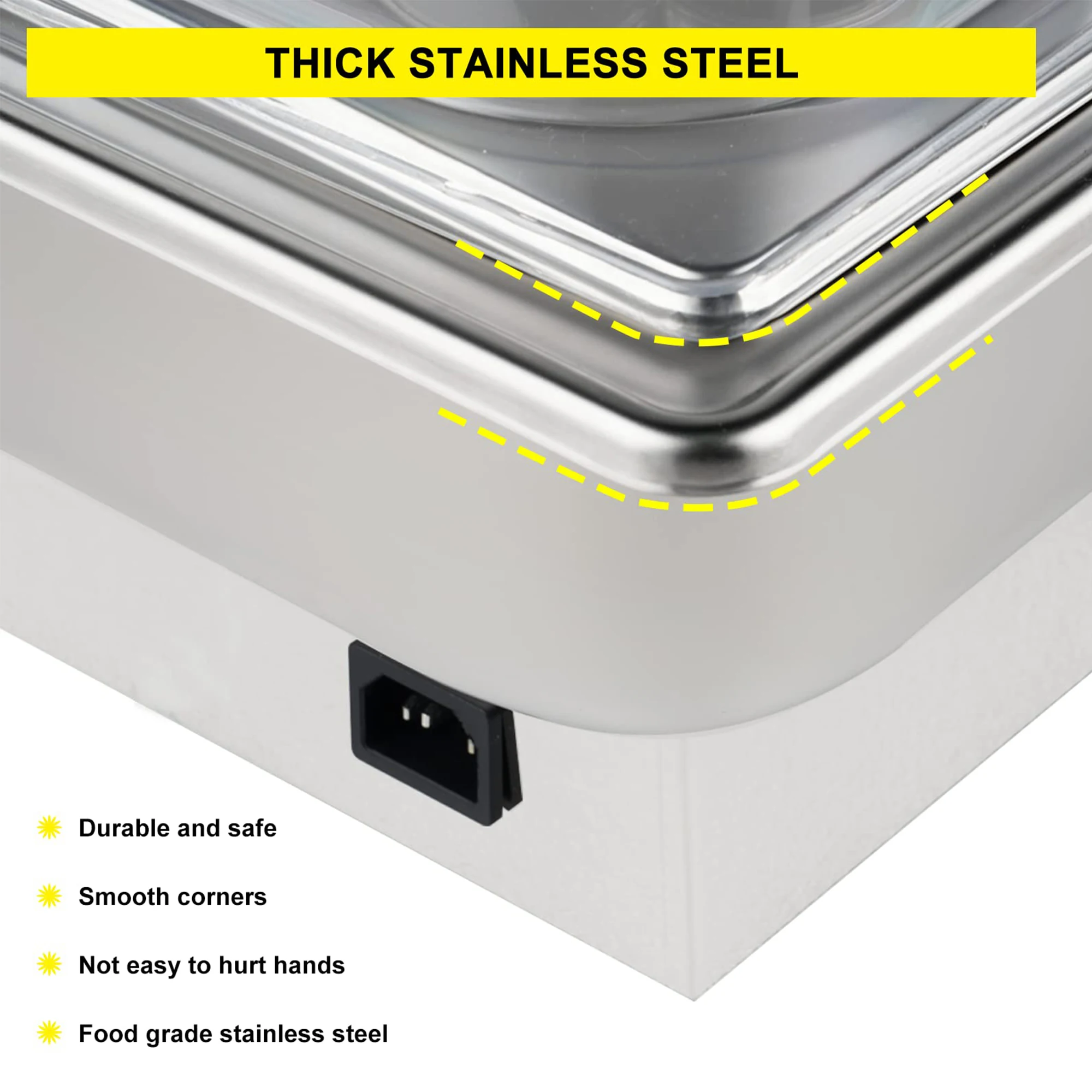 Wholesale Indian Chaffing Dish Rectangle Electric Buffet Food Warmer Stainless Steel Chafing Dishes for Catering