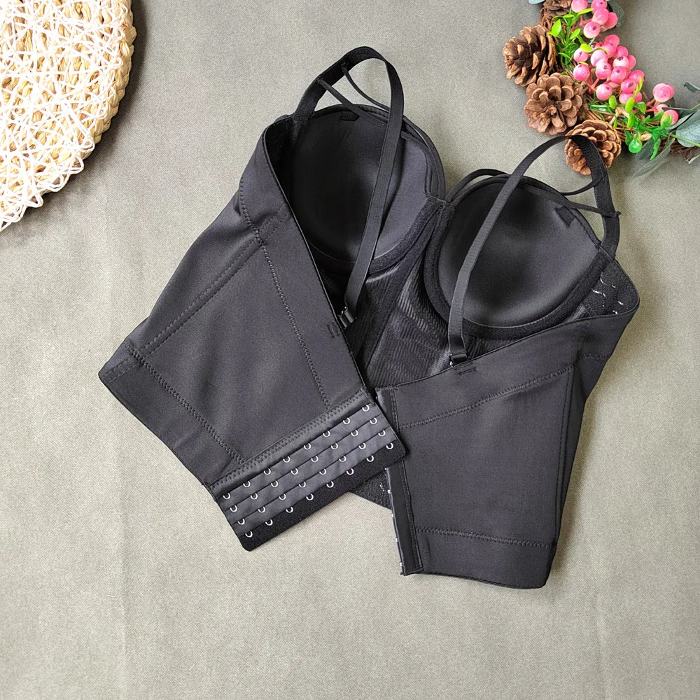 Summer Cami Tops Vintage Longline Bustier Corset Top for Women Sexy Slim Tank Tops Covers Belly Outside Wear