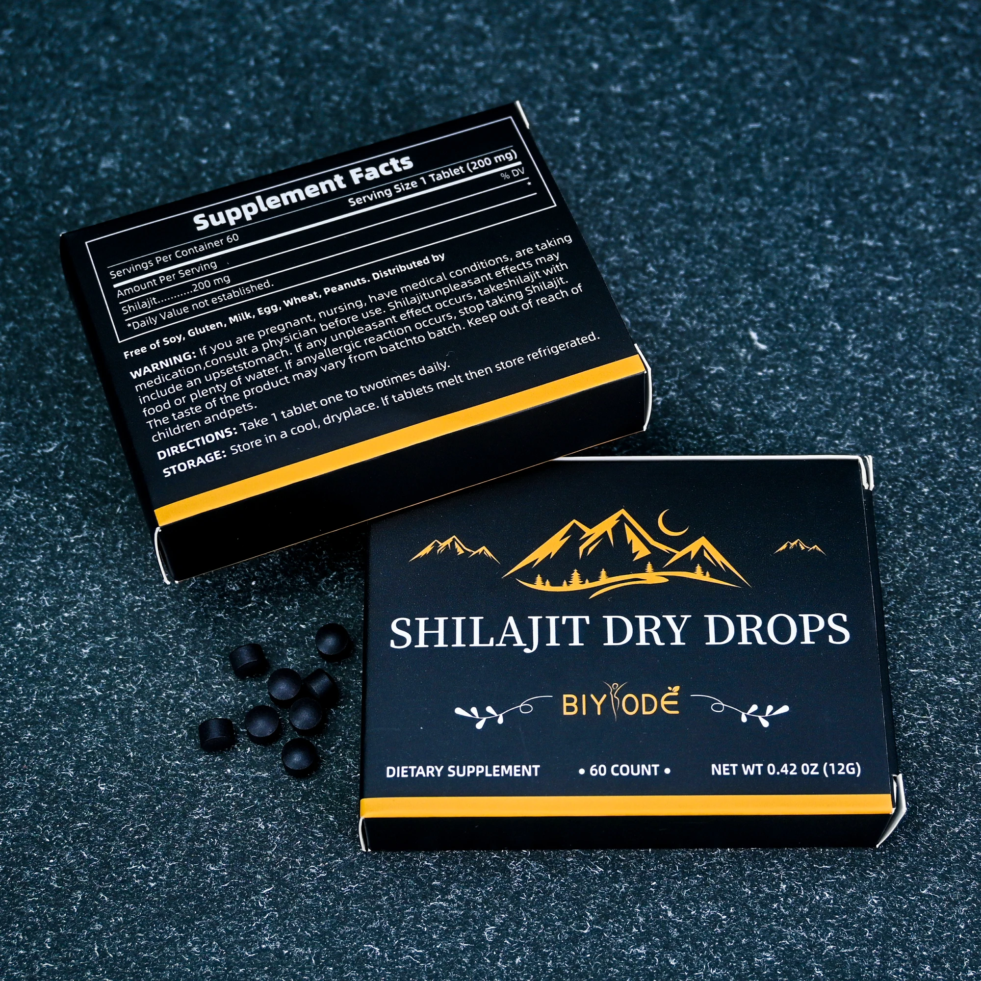 GMP factory wholesale custom oem himalayan shilajit pills tablets