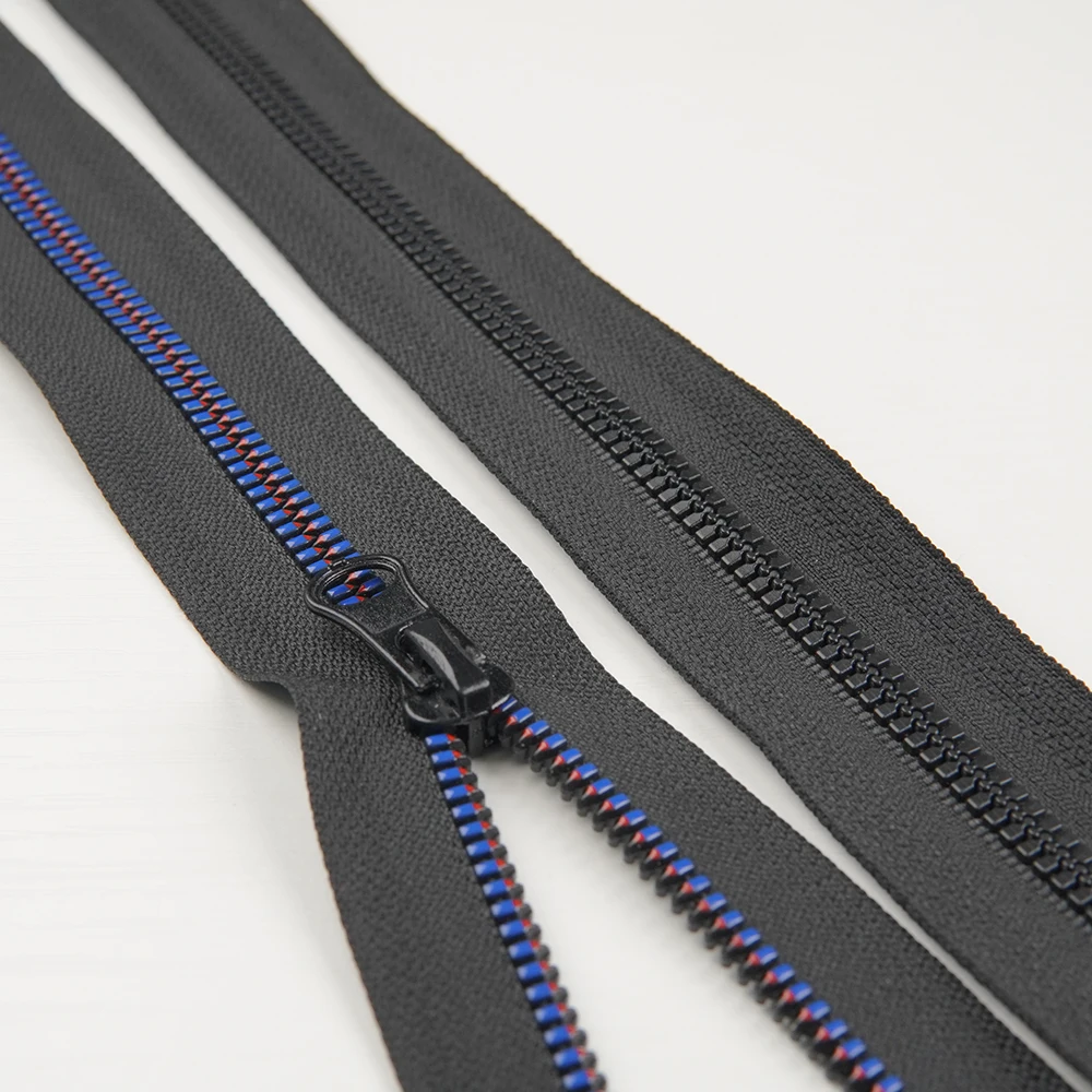 Custom  nylon zipper pulls tape 5 jeans puller logo open end gold nylon zipper roll for clothes bags