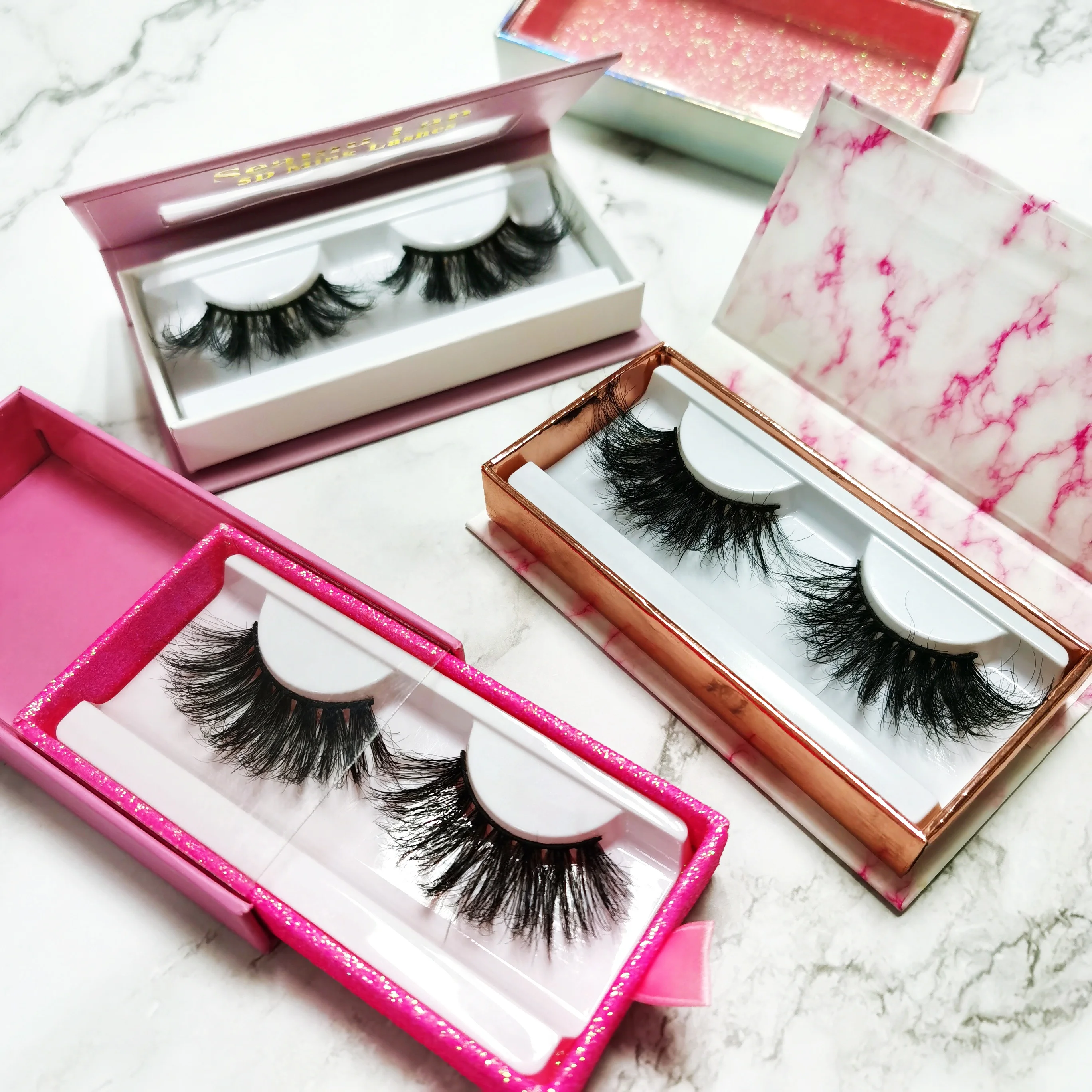 Brand new customized LOGO LOGO wholesale sales packaging box eye enhancing full strip lashes