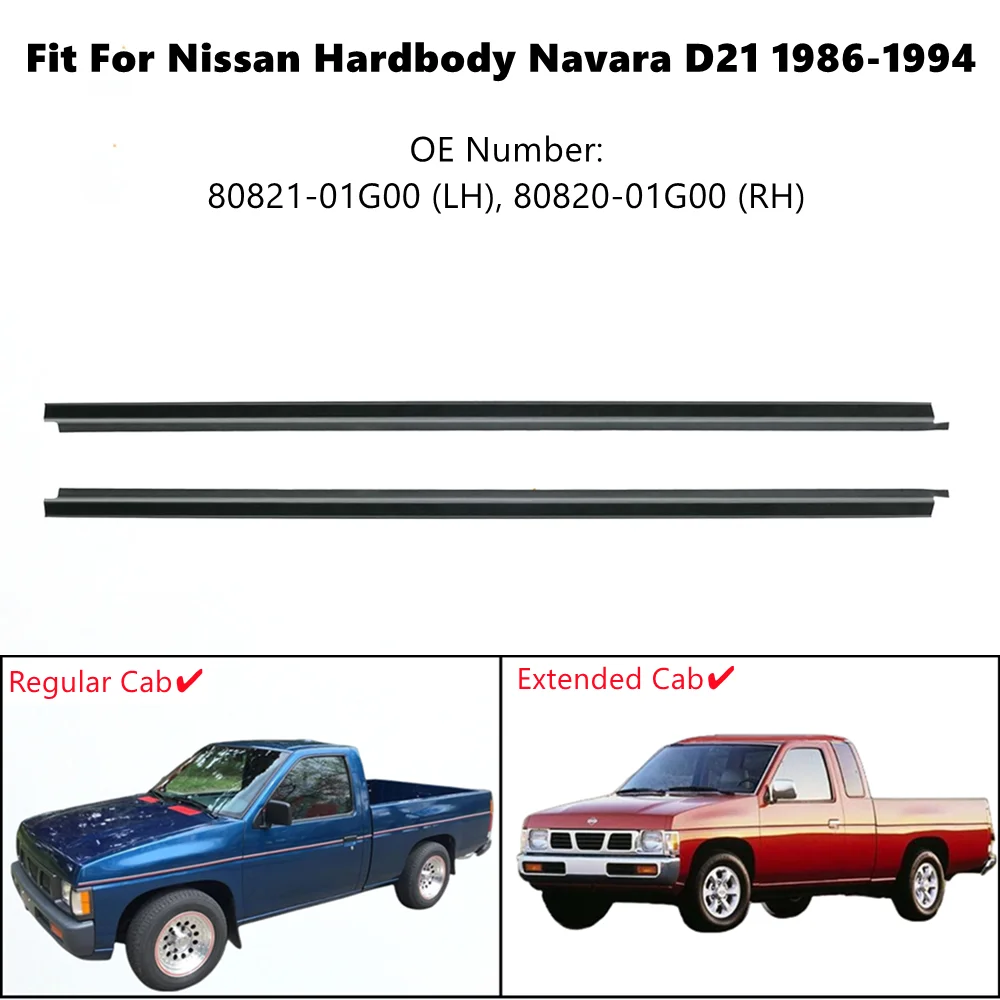 Weatherstrip Outer FR Door Glass Belt Rubber Seal For Nissan Hardbody Pickup 1986-1994 for Nissan Pathfinder 1987-1995
