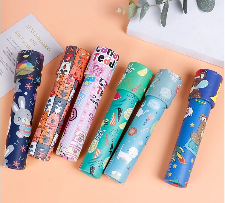 Colorful Kaleidoscope Classic Nostalgic Kaleidoscope Toy Real Scene for Kids Adults