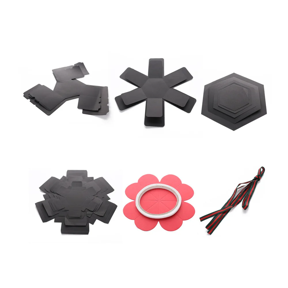 DIY birthday wedding romantic engagement party paper explosion surprise photo album creative gift bomb box