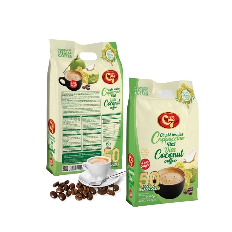 Private Label Instant Coffee Wholesale ODM Service Using With Hot Water Taste As Coconut Coffee Made In Vietnam Manufacturer
