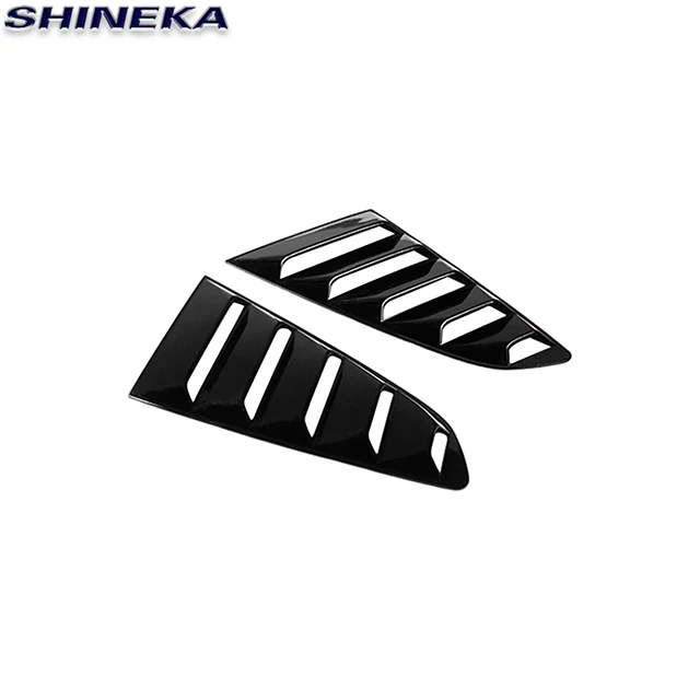 Car Exterior Accessories Fashion Rear Window Louvers Vent Blinds for Ford Mustang 2015+