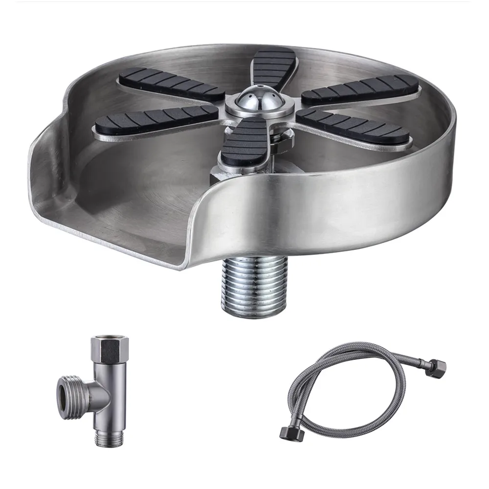 304 Stainless Steel Glass Rinser for Kitchen Sink Bar Accessories Bottle Cup whisky Glass Rinser Faucet Completed Set