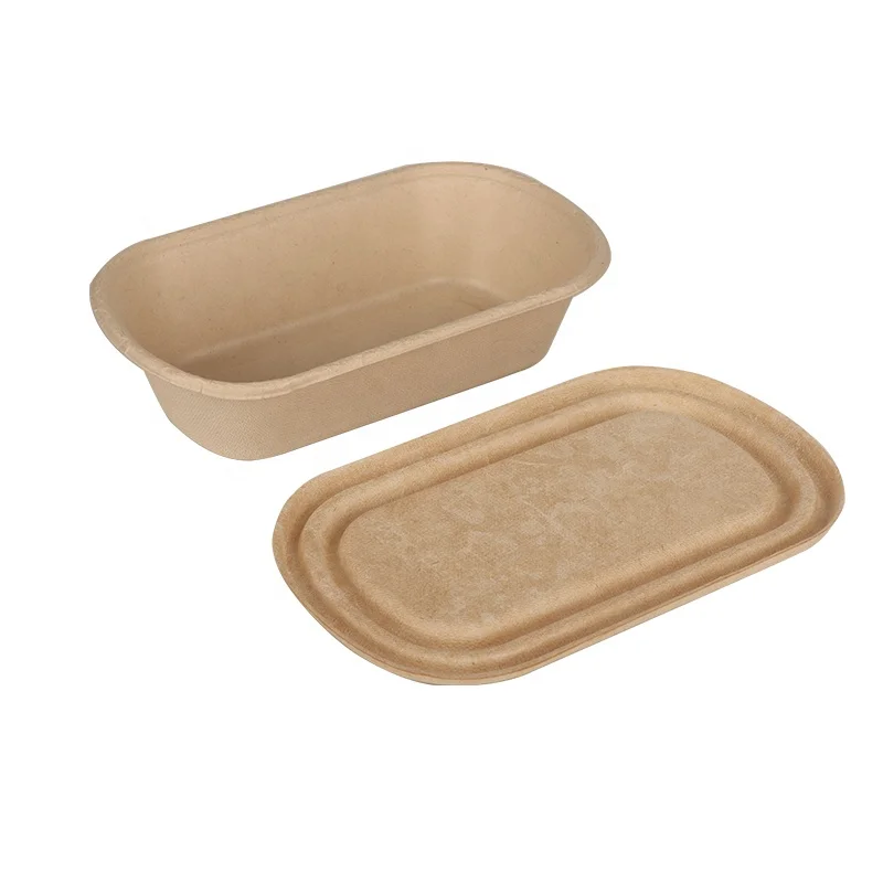 Bagasse Lunch Container Food Packing Box with Lids