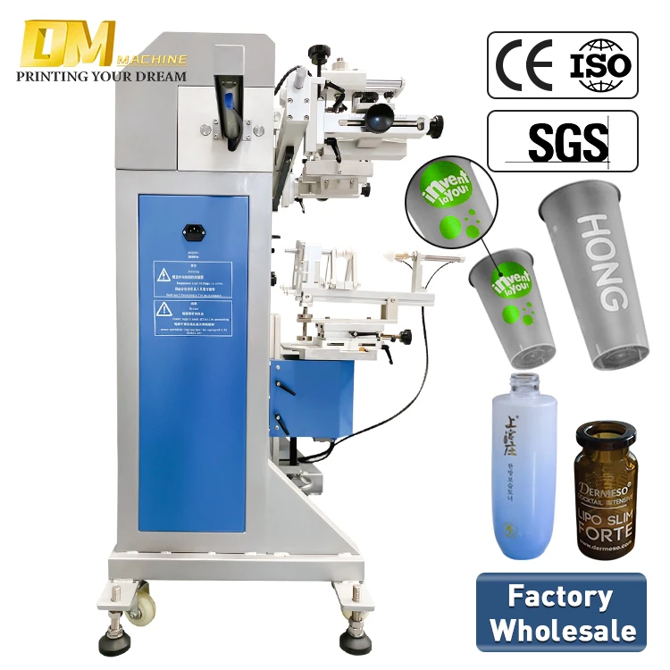 Factory Screen Printer Gifts Food Beverage Bottle Glass Screen Printing Machine For different shape Bottles