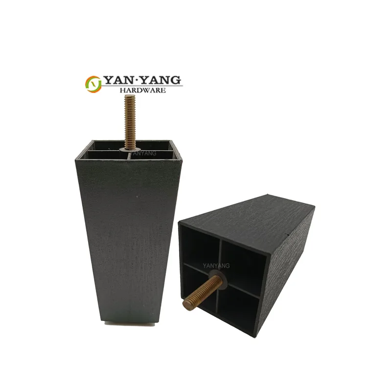 YANYANG Furniture Cabinet Leg Accessory 160mm Black Plastic Sofa Leg Support Feet For Sofas