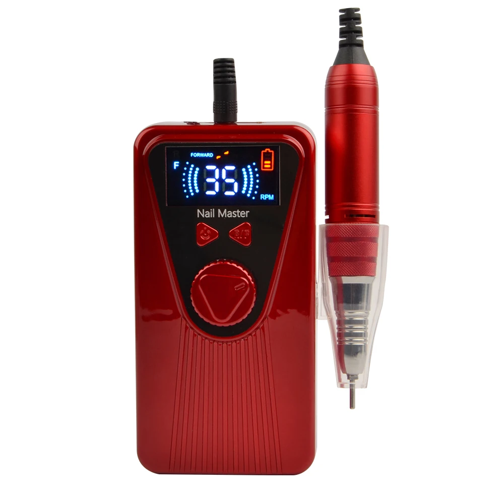 Rechargeable Handpiece Acrylic Manicure 35000 RPM E File Portable Electrical Nail Drill