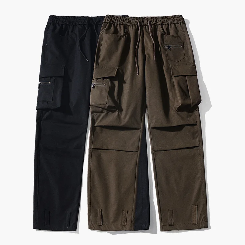 New Design Fashion Cargo Pants Men High Quality Custom Logo Streetwear Style Overall Trousers 2020 Spring Summer Purple Casual