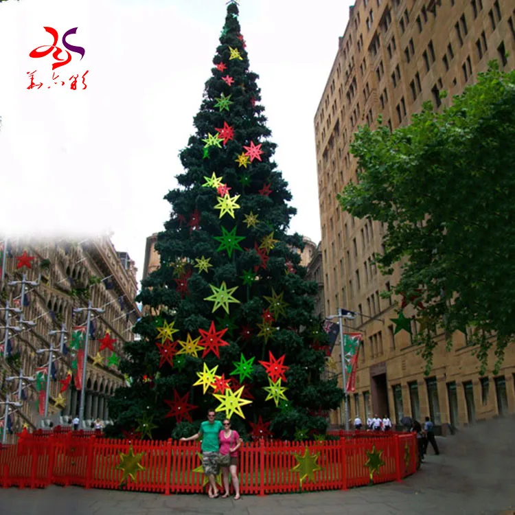 Newest 8m 10m 12m18m 20m 25m 30m 40m 50m outdoor giant Christmas tree With Red and yellow ball ornament decoration