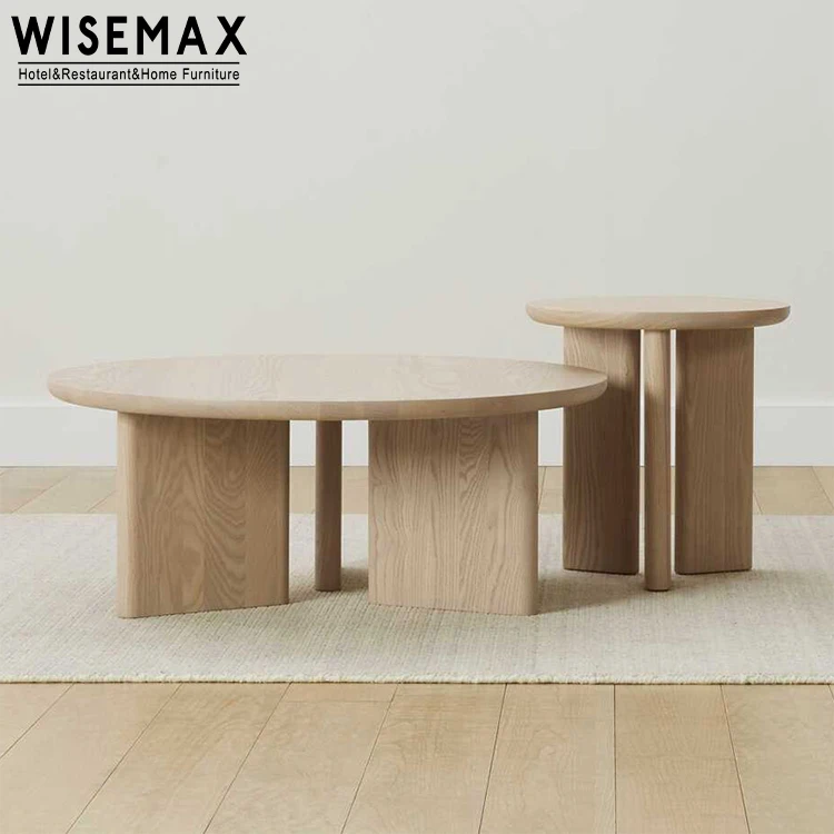 Мебель WISEMAX в скандинавском стиле мебель для гостиной круглый диван боковой столик журнальный с рамой из натурального массива дерева