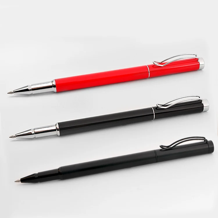 Luxury Advertising Premium Business Gifts Metal Roller Gel Liquid Ink Pens With Logo