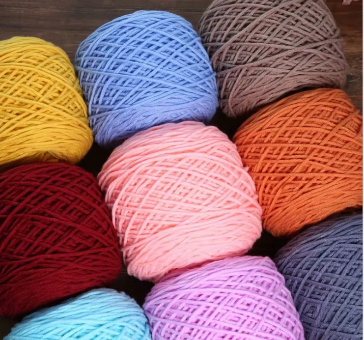 Milk Cotton 400g Wool Acrylic 8-Layer Conical Tufting Gun Carpet 1kg Bulk Crochet Yarn 100g DIY Tufting Carpet 3-5 Layers Dyed