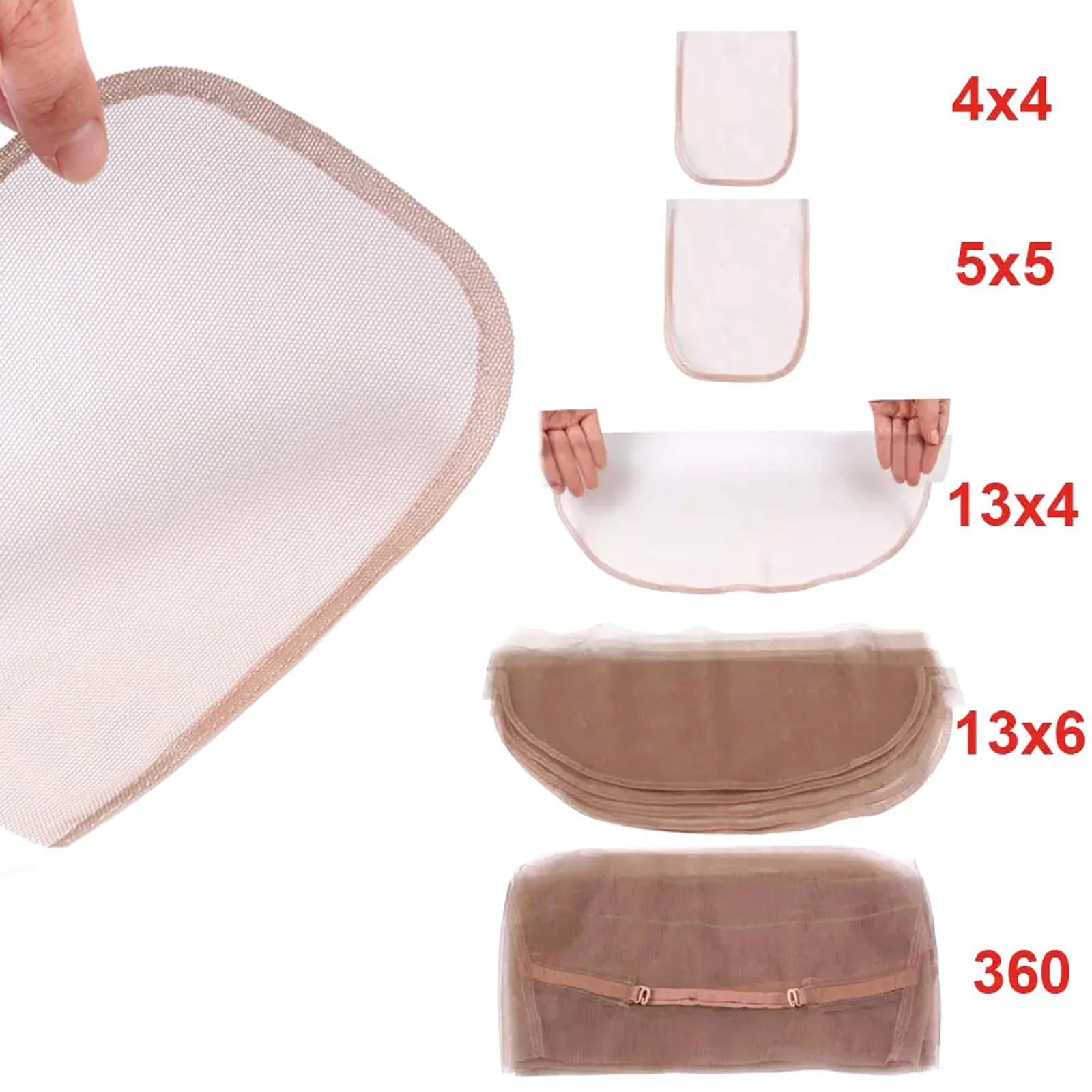 2x6 4x4 6x6 13x4 360 Swiss Front Lace Base Hair Net For Diy Wigs Lace Wig Base Cap Lace Frontal Closure Hairnet Accessories