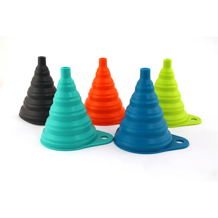 China Manufacturer Customized Flexible Food Grade Silicone Portable Funnel