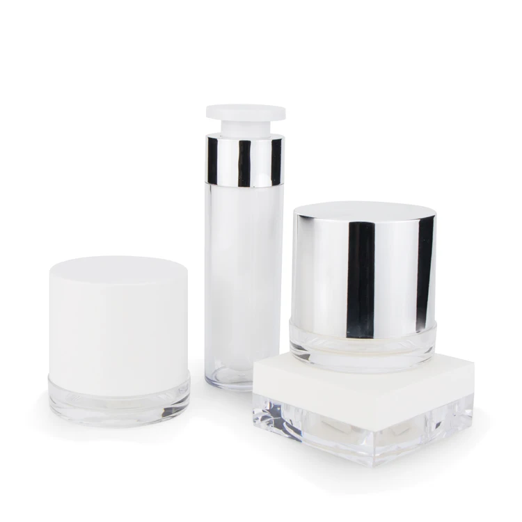 Luxury mini 5 g 10 g  clear cosmetic jar square acrylic cream jar for eye cream