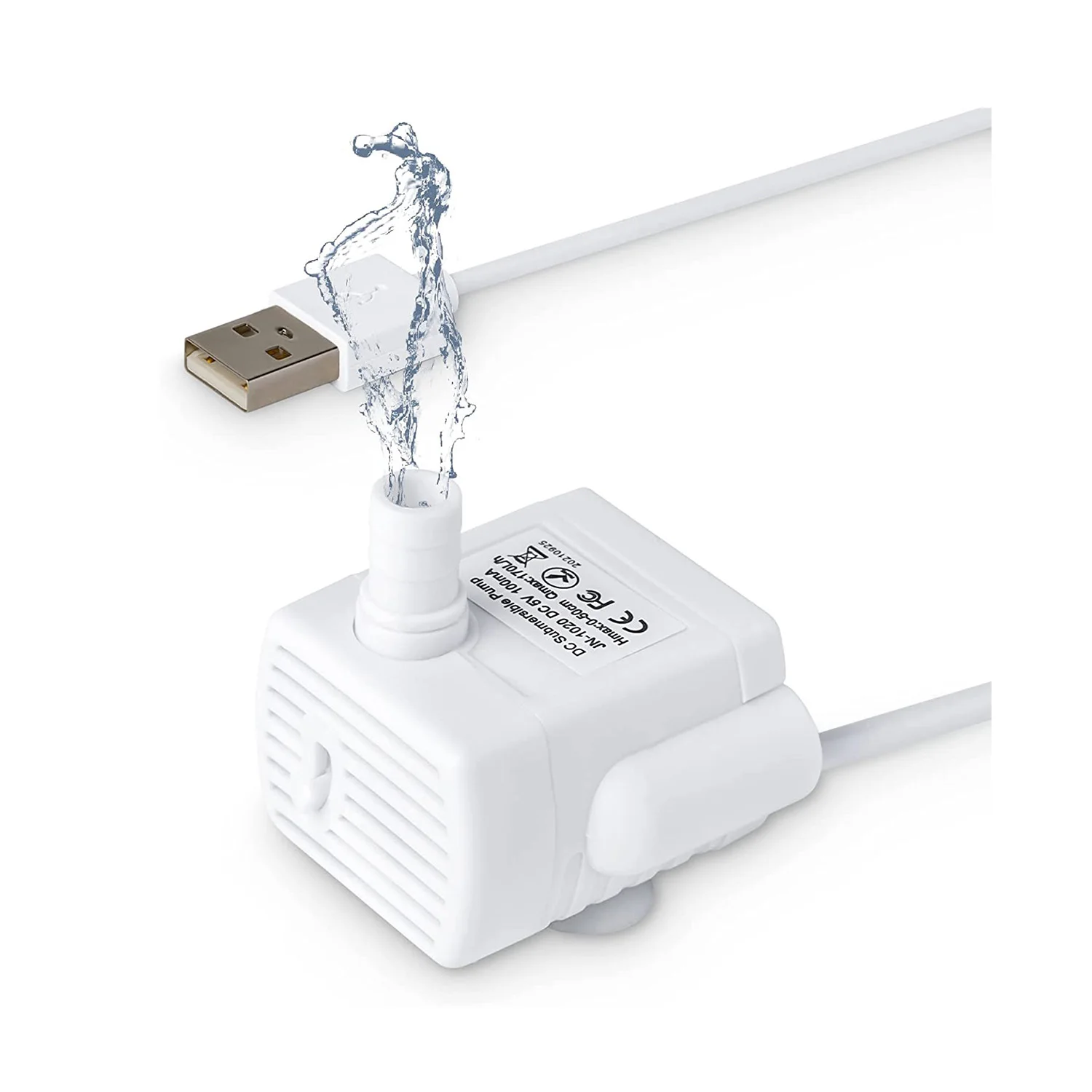 Cat Water Fountain Pump Replacement for Pet Water Fountains Ultra Quiet Long Lifespan with 6 ft Power USB Cable