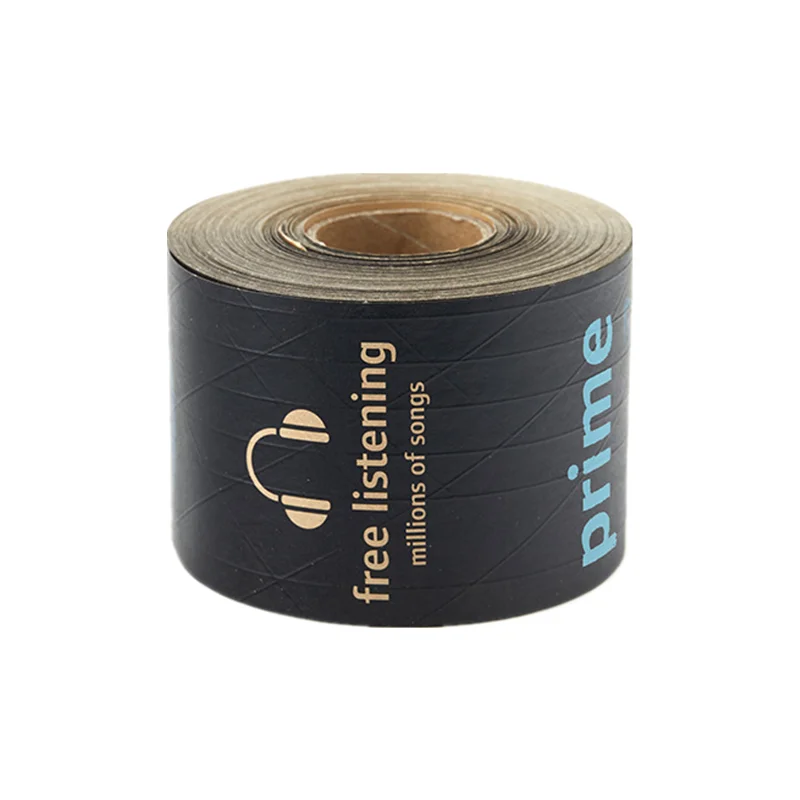 Wholesale 7.6cm 50M Prime Carton Sealed Package Reinforced Roll Gum Gummed  Water Activated Packing Kraft Paper Tape