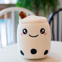 2022 Drop Shipping Bubble Boba Peluches Boba Tea Plushie Toy Milk Tea Pearl Cup Plush Pillow Stuffed Boba Plush