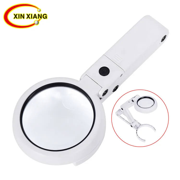 
2020 HIgh Quality China Made 8 LED Light Identification Magnifier Brightness Magnifying Glass 
