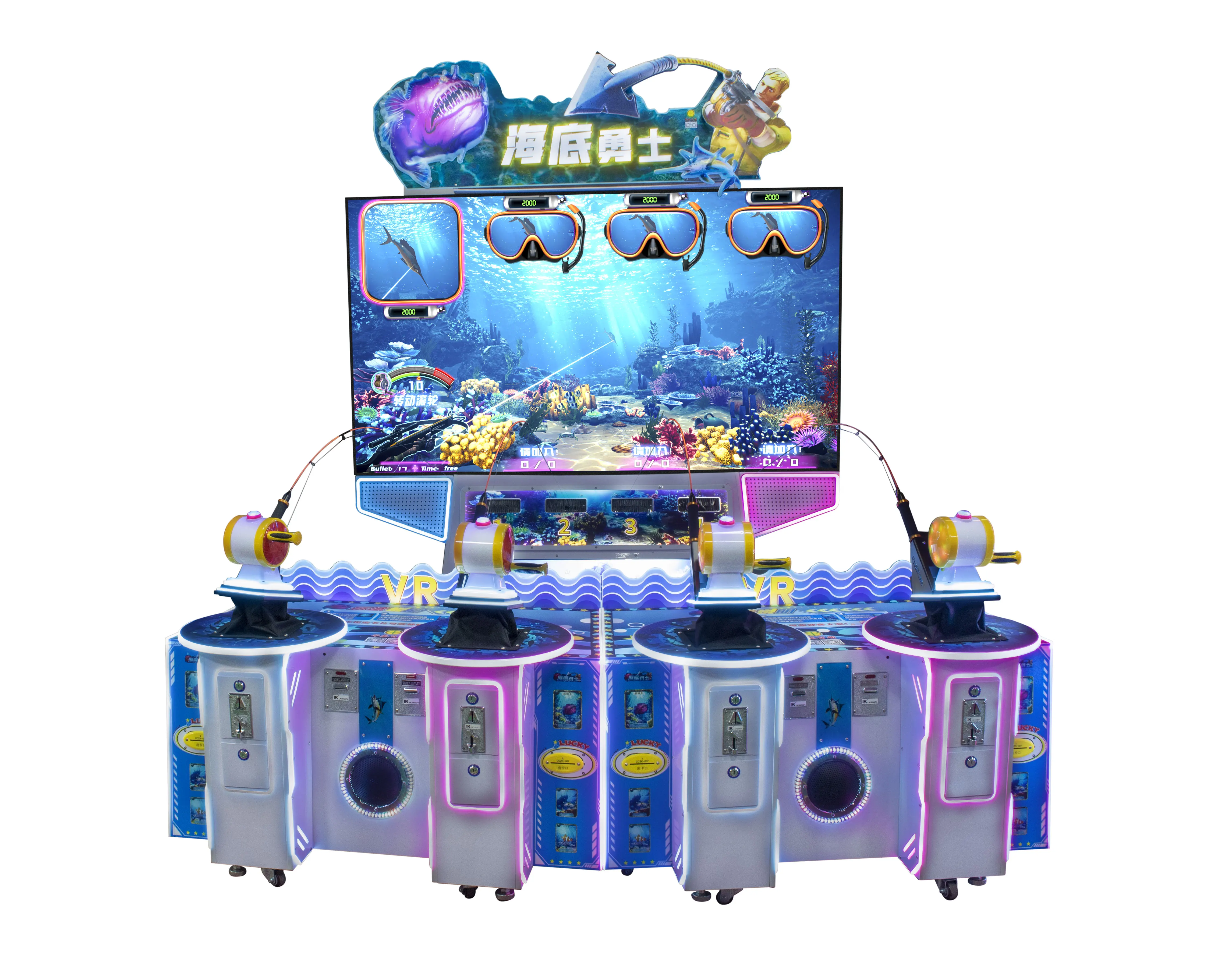 2024 Wholesale Multi-Player Fish Skills Game OCEAN WARRIORS Fish Hunter Catching Fish Game Coin Operated Arcade Shooting Game