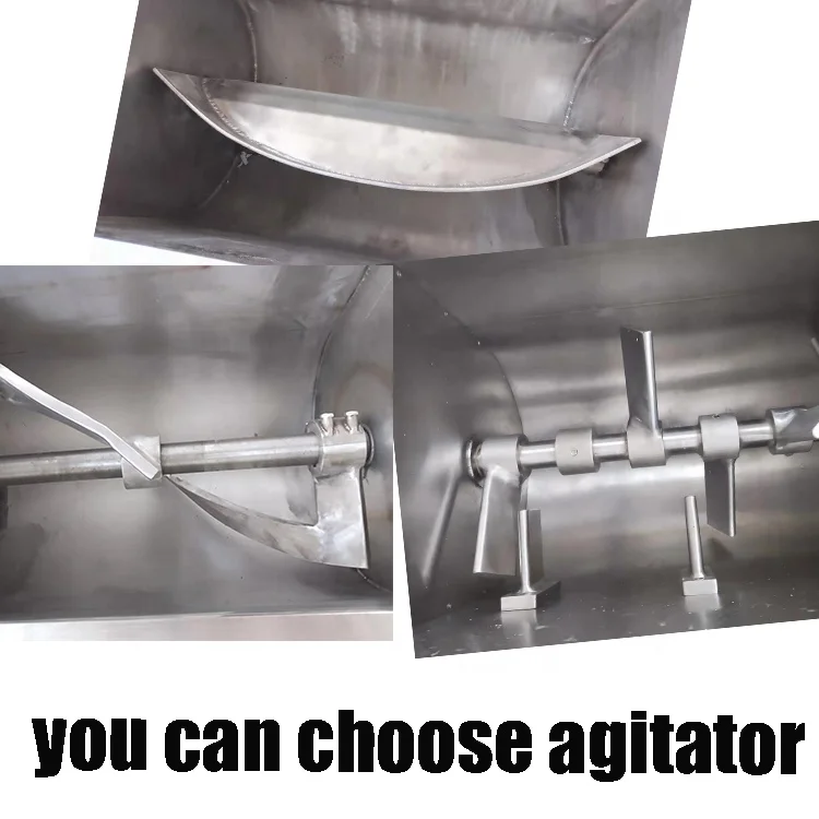 China factory price 50kg 100kg 200kg vacuum heavy horizontal dough kneading machine Mixer for industrial