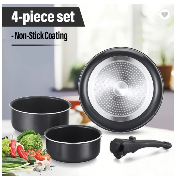 Non-Stick Frying Pans, Granite Frying Pans with Stone-Derived Coating, Aluminum Cooking Pan with Universal Li