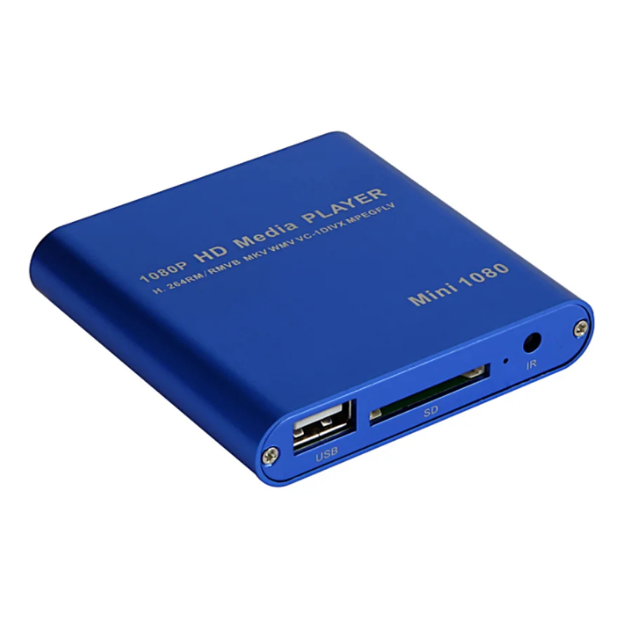 1080P Mini HD Media AV USB SD MMC Multimedia Advertising MKV Car External Video Player