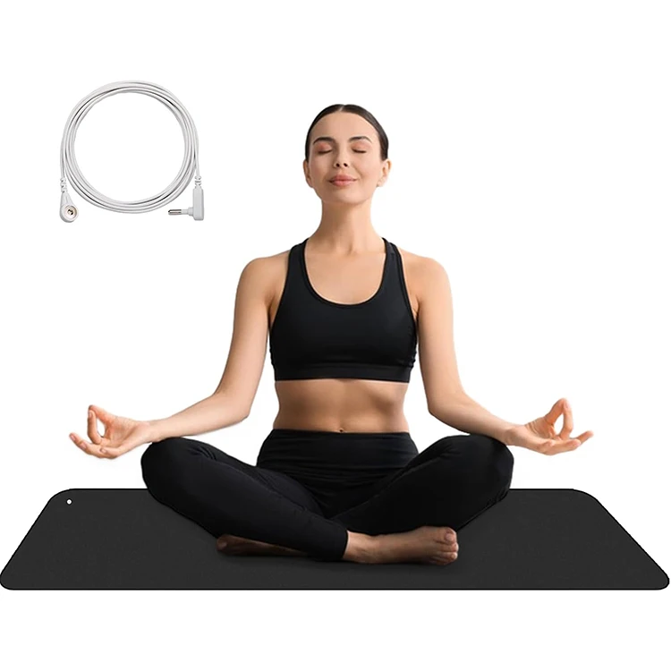 60*90CM Earth Connected Grounding Yoga Pad Grounded Therapy Earth Mat With 4.5M Cord For Pain Relief Inflammation Wellness