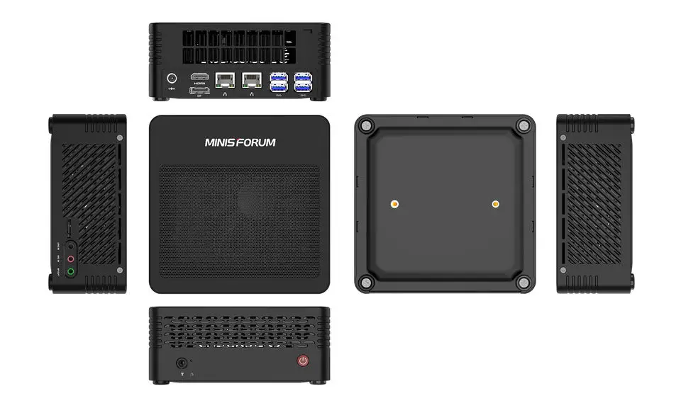 MINISFORUM X500 AMD Ryzen7 5700G Octa Cores 16GB RAM DDR4 Dual Nic Small Desktop Windows 11 Gamer Mini PC for Office