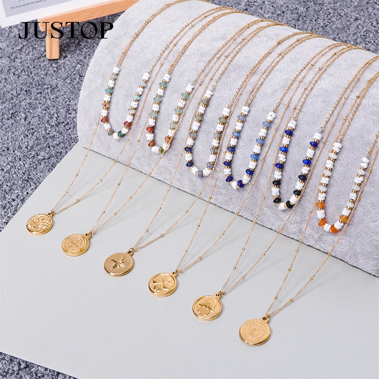new stainless steel jewelry 18K gold big chain pendant anchor necklaces for unisex