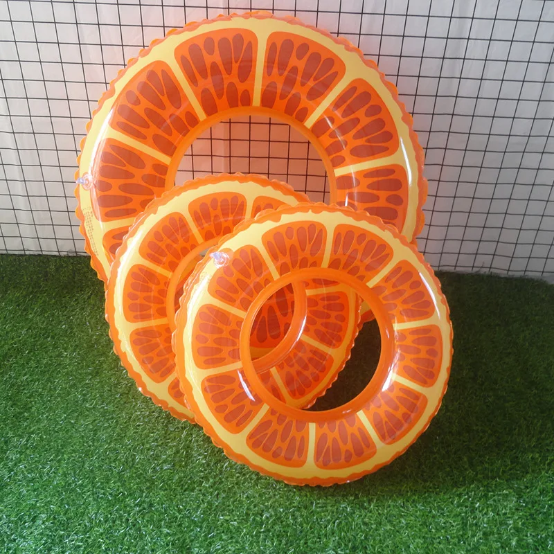 Factory Custom ECO PVC 60/70/80/90/120cm Watermelon Fruit Cartoon Baby Swim Tubes Arm Rings Float Kids Inflatable Swimming Ring