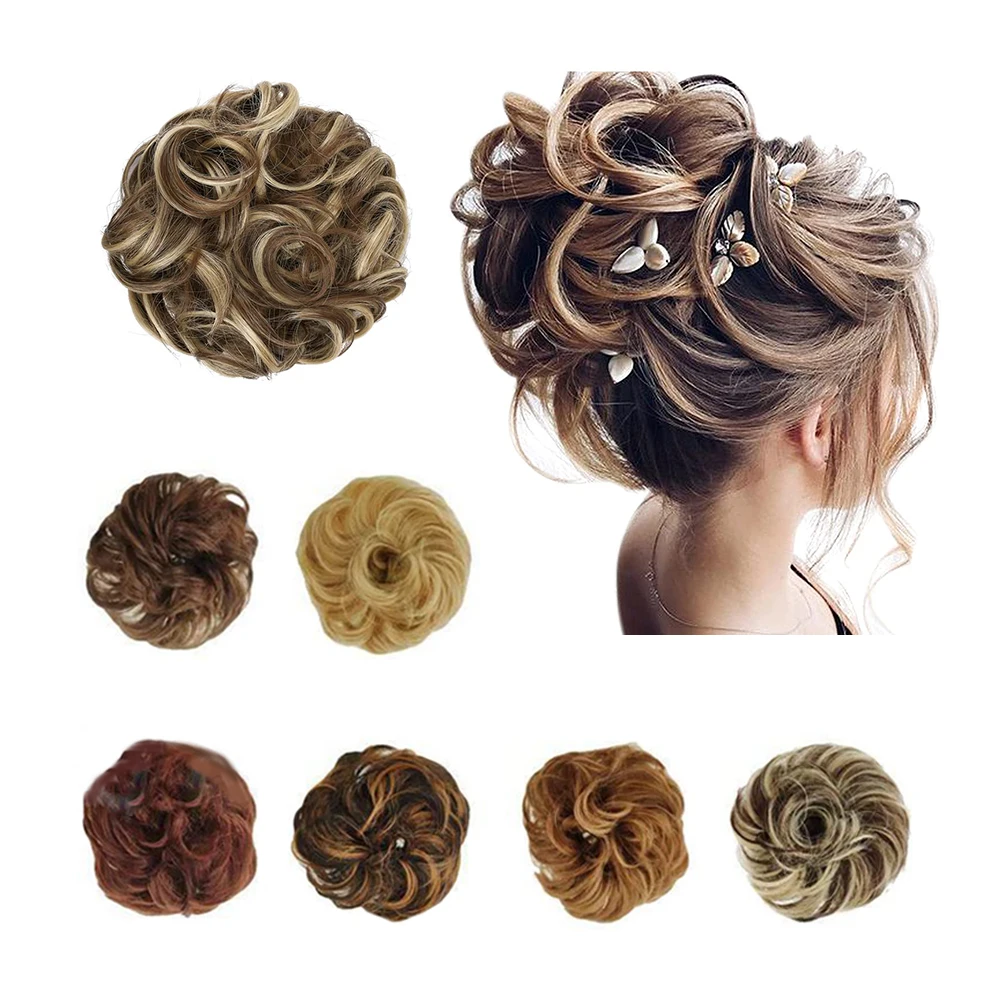 Wholesale Women Large Small Ring Style Easy Hair Bun Foam Sponge Nylon Hair Donut Bun Maker for Hair Styling
