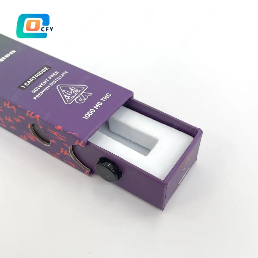 Shenzhen Custom  CR Paper Slide Box Display Window Child Resistant Paper Box CR Containers Paper Packaging Box Drawer