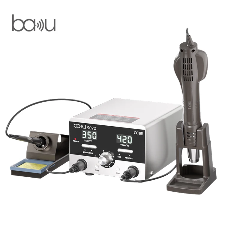 BAKU 909D Precision soldering station 2 in 1 micro rework station soldering hot air gun