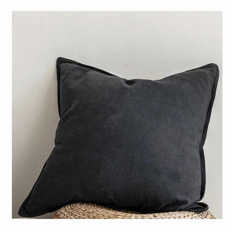 Wholesale home nordic style cotton linen poly mixed throw pillow case cushion cover