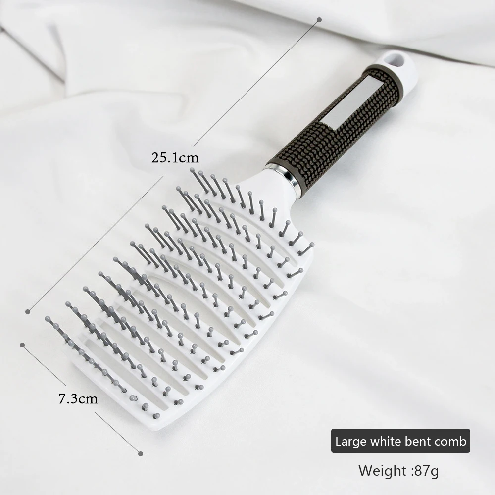 Professional Hairdressing Styling Tools Anti-static Massage Hairbrush Curved Vent Detangling Hair Brush for Fast Blow Drying