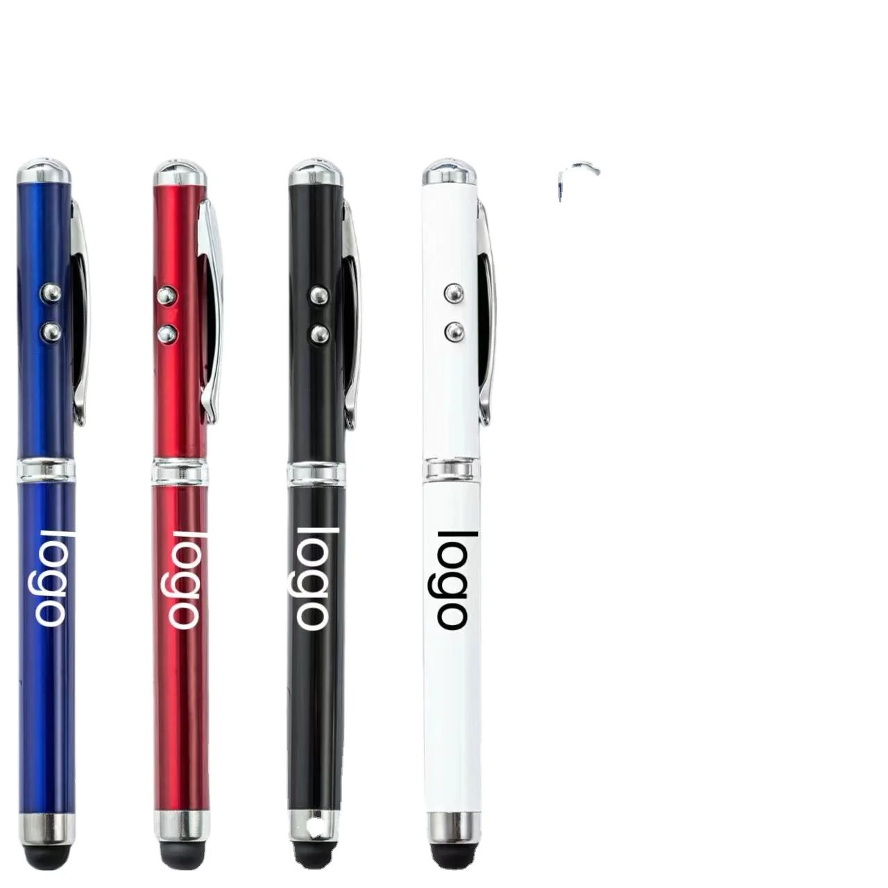 P4809 Custom Ballpoint Pen 4-in-1 Multi LED Light Touch Screen Tool Laser Office School Promotional Ball