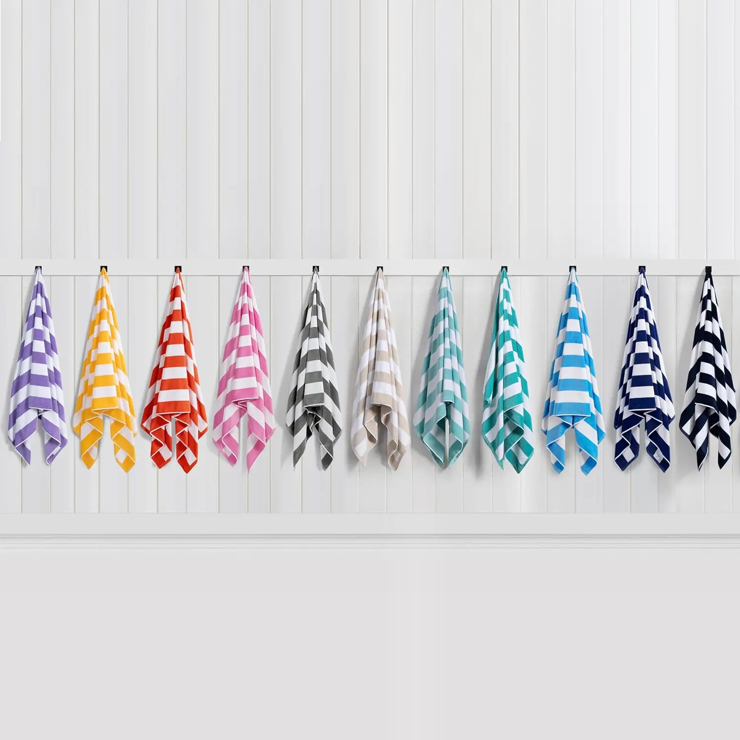 100% Cotton Terry Cabana Stripe Pool & Beach Towel  Soft & Absorbent Towel