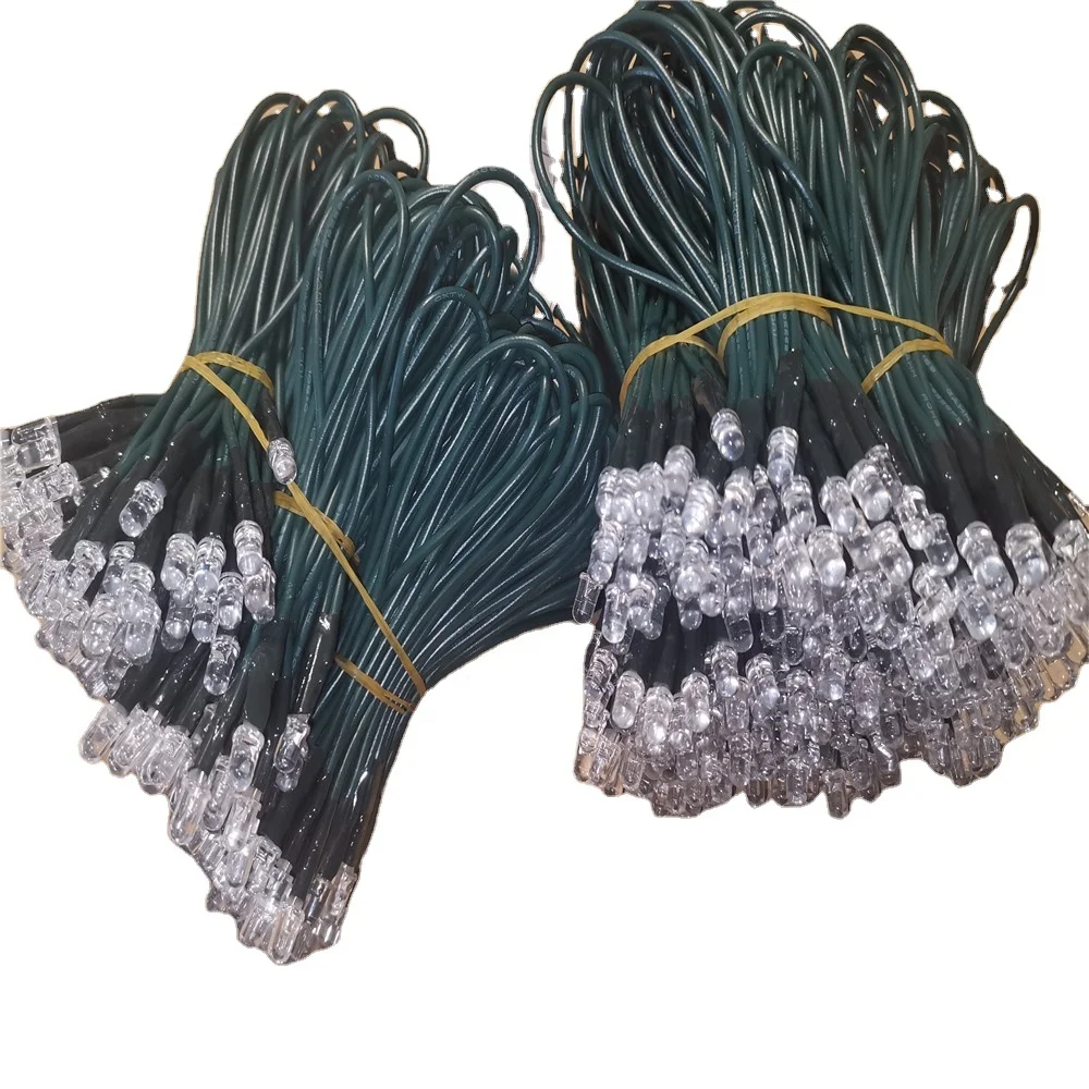 5V 12V 24V 5mm red / white / yellow / green prewired led lamp with 60mm 20cm wires