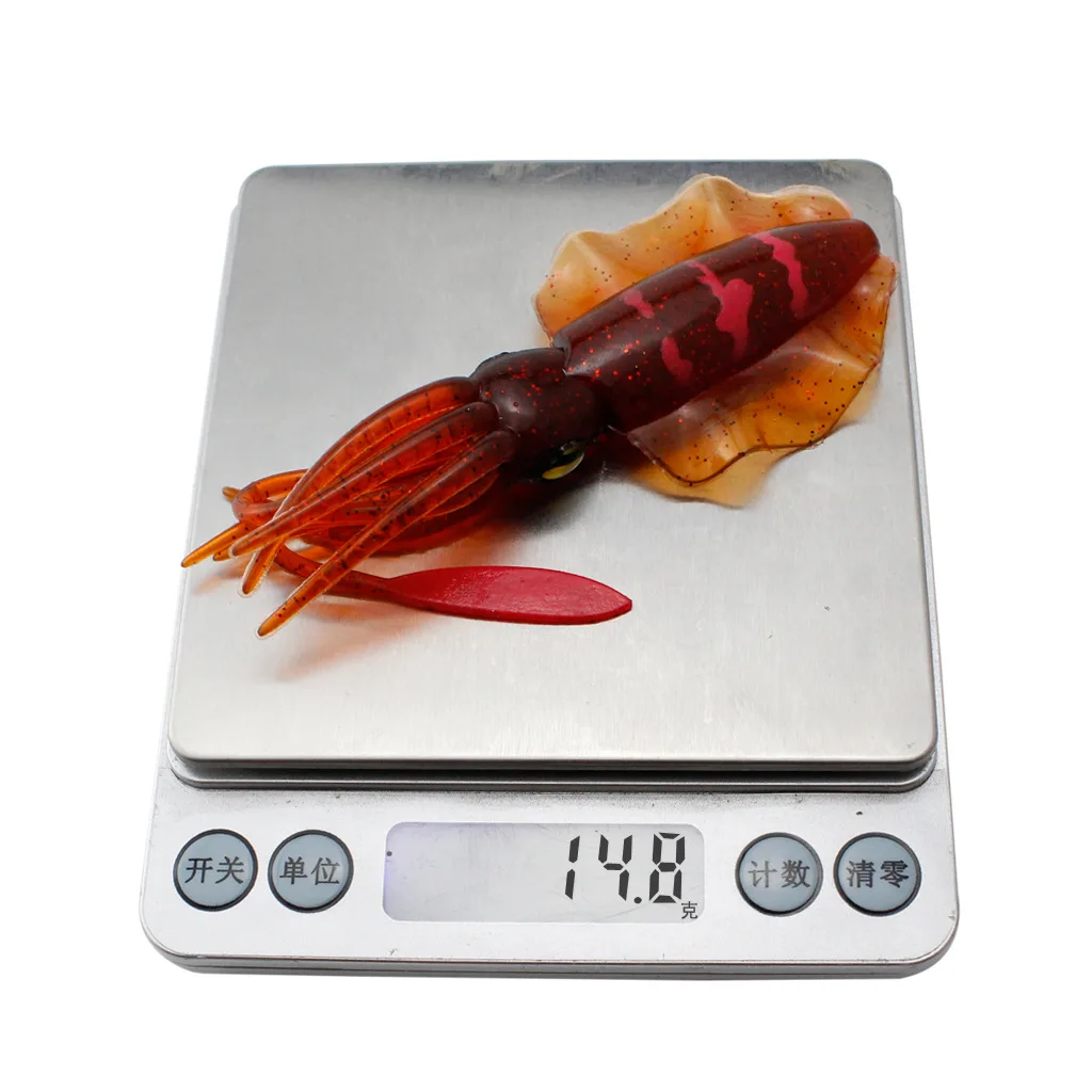 Customized 150mm 15g Fly Fishing Lures Squid Cuttlefish Jigs Saltwater Hoochies Octopus Fishing Lure