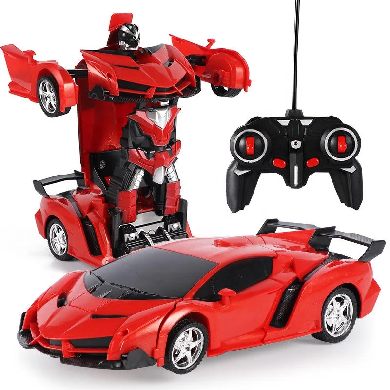 Samtoycn low price 2 in 1 Electric RC Car Radio Control Deformation Car Toys Automatic Robot Deformable Robot for Boys Gift
