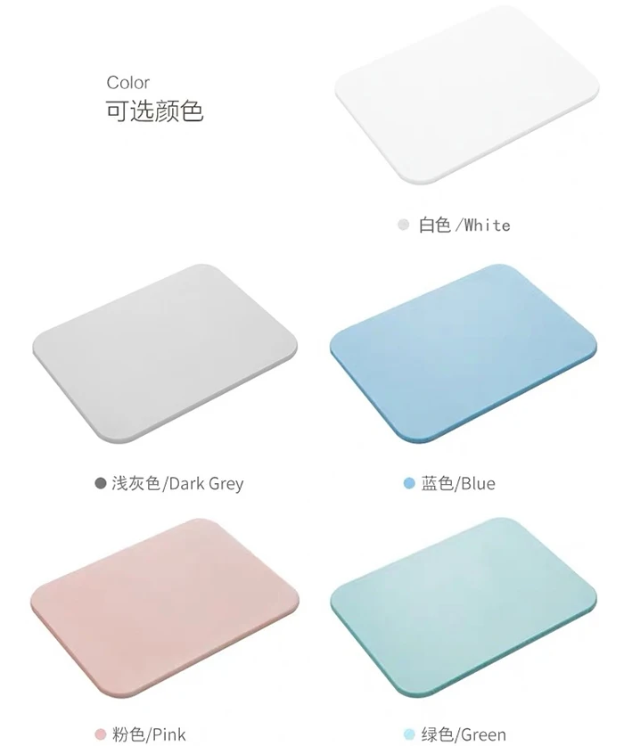 China manufacturer diatomaceous earth bath mat OEM color