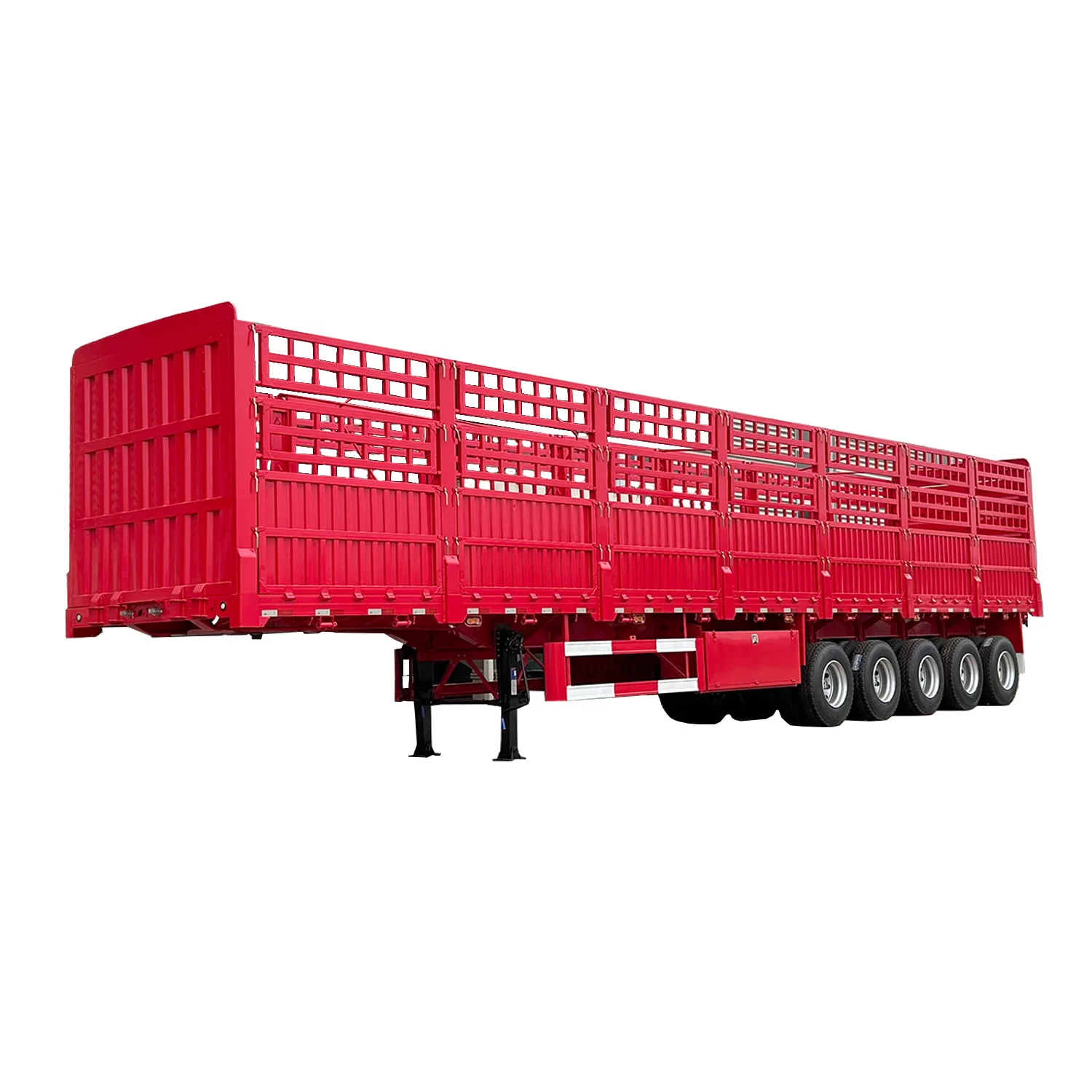 5 axle  60T Bulk Cargo Transport  Fence Semi Trailer Side Wall Semi Trailer